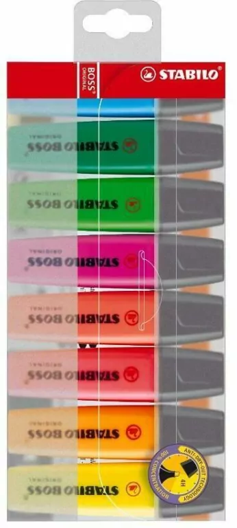 Zakreślacz Boss 70. 8 kolorów - tantis.pl