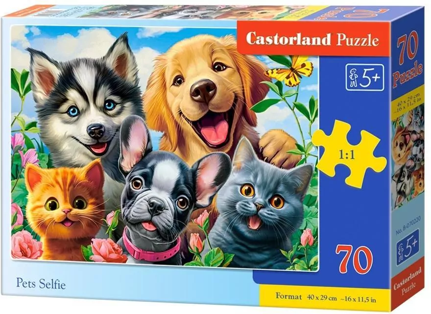 Puzzle 70 Pets Selfie CASTOR - tantis.pl