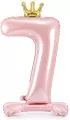 Stojący balon foliowy 7 jasny róż 84cm - tantis.pl