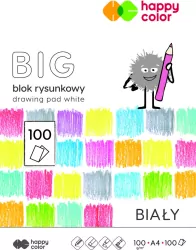 Blok rysunkowy biały A4/100K. Big Happy Color