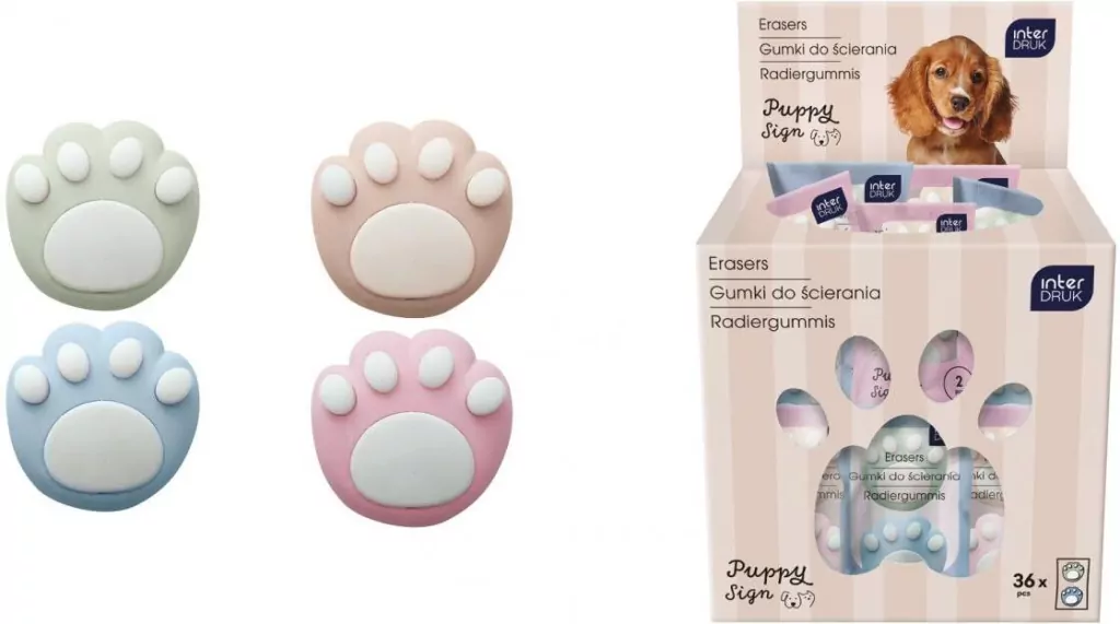 Gumki do ścierania Puppy Sign - tantis.pl