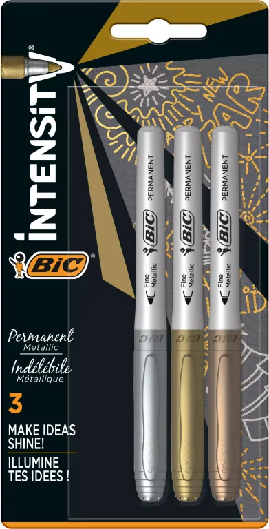 Markery metaliczne BIC Intensity 3 kolory blister - tantis.pl