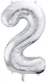 Balon foliowy 2 86cm srebrny - tantis.pl