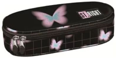 Piórnik saszetka z klapką  z motylkiem Pastel Butterfly - tantis.pl