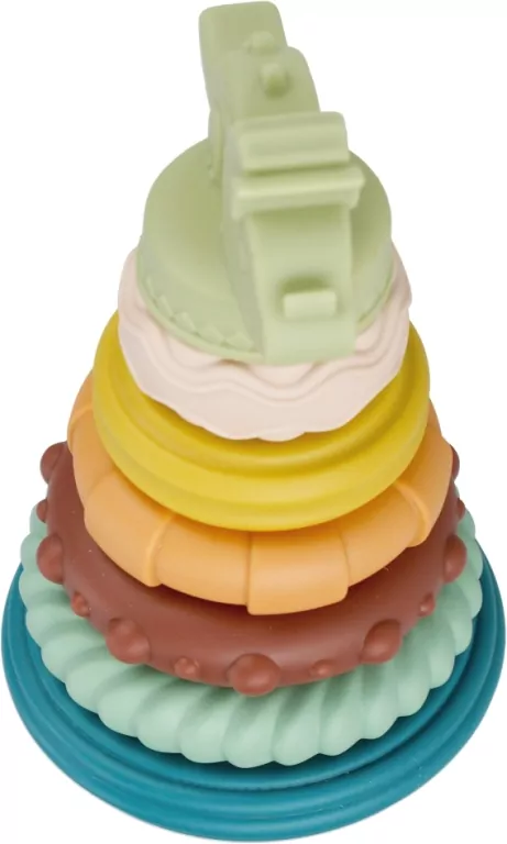 Piramidka edukacyjna pastel mix BAM BAM - tantis.pl