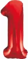 Balon foliowy B&C cyfra 1 czerwona 85cm - tantis.pl