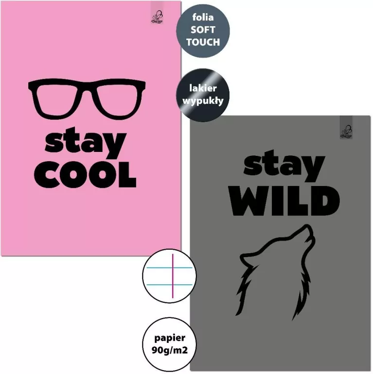 Zeszyt A4/32K linia margines Stay Cool Wild (6szt) - tantis.pl