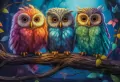 Three Little Owls. Puzzle 1000  elementów - tantis.pl