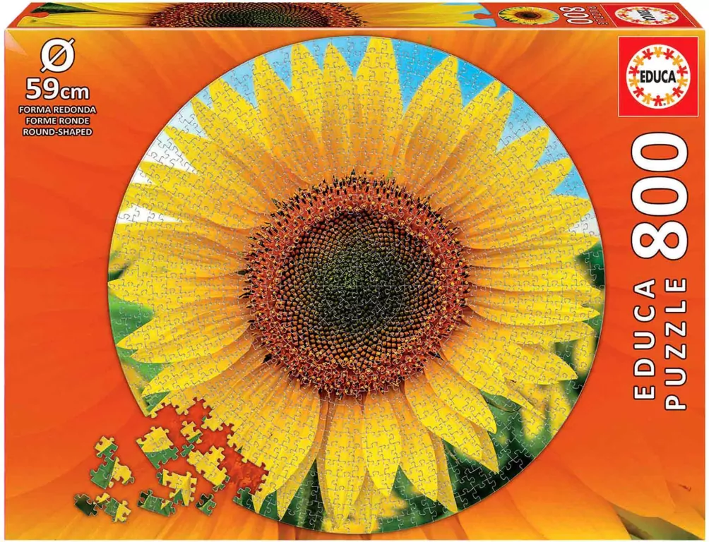 Puzzle 800 Słonecznik okrągłe 110485 - tantis.pl