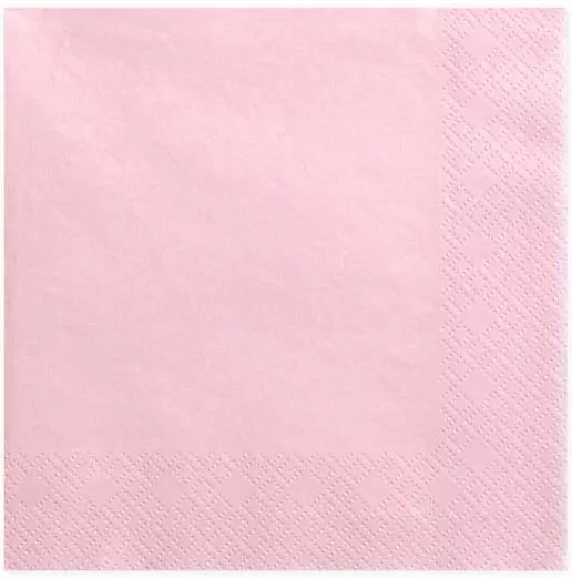 Serwetki trójwarstwowe rózowe 33x33cm - tantis.pl