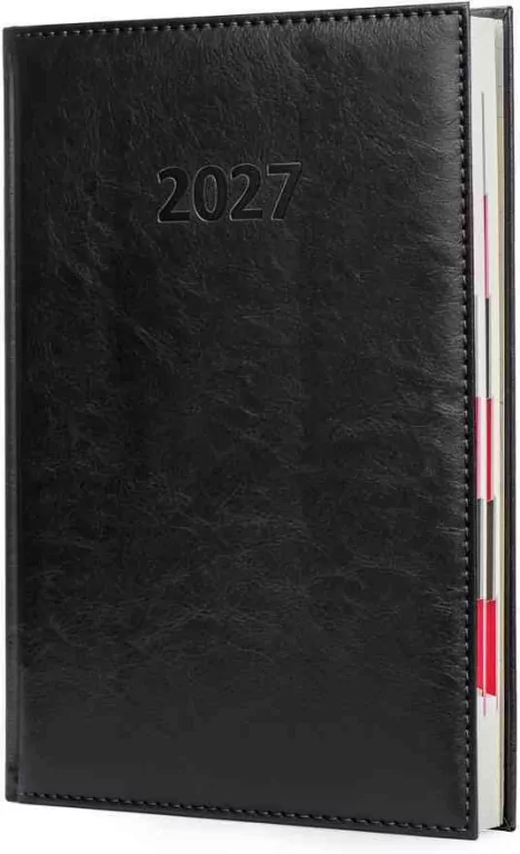 Kalendarz 2027 A4 Agenda Dzienny Czarny - tantis.pl