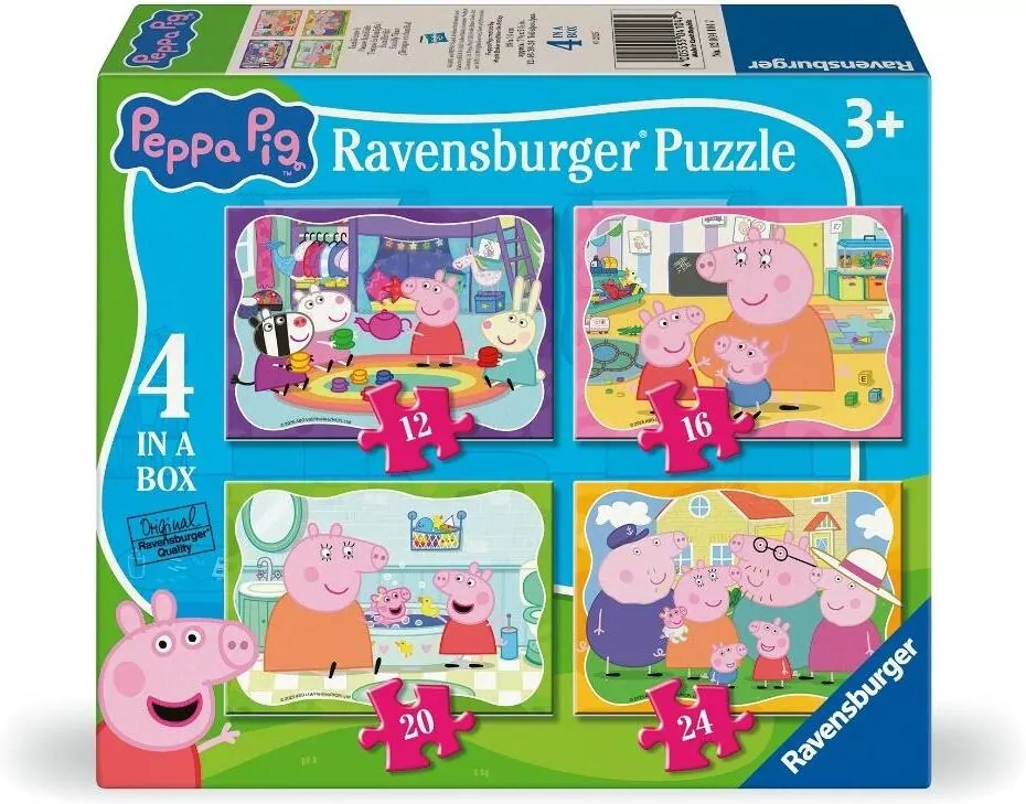 Puzzle dla dzieci 2D: Rodzinne chwile Peppy 4w1 - tantis.pl