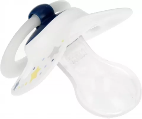 NUK. Signature Night. Smoczki. 0-6 miesięcy. Biały i niebieski - tantis.pl