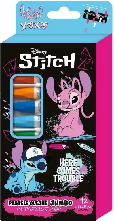 Pastele olejne Jumbo Stitch Black 12 kolorów - tantis.pl