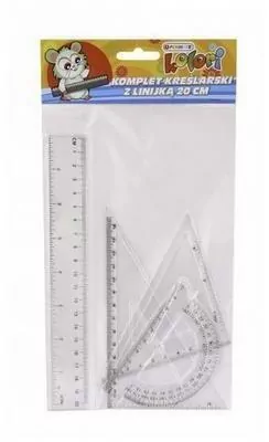 Komplet kreślarski z linijką 20cm - tantis.pl