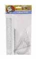 Komplet kreślarski z linijką 20cm - tantis.pl