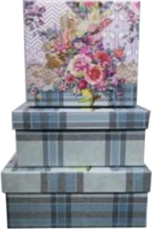 Pudełko prezentowe krata ROZETTE - tantis.pl