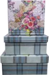 Pudełko prezentowe krata ROZETTE