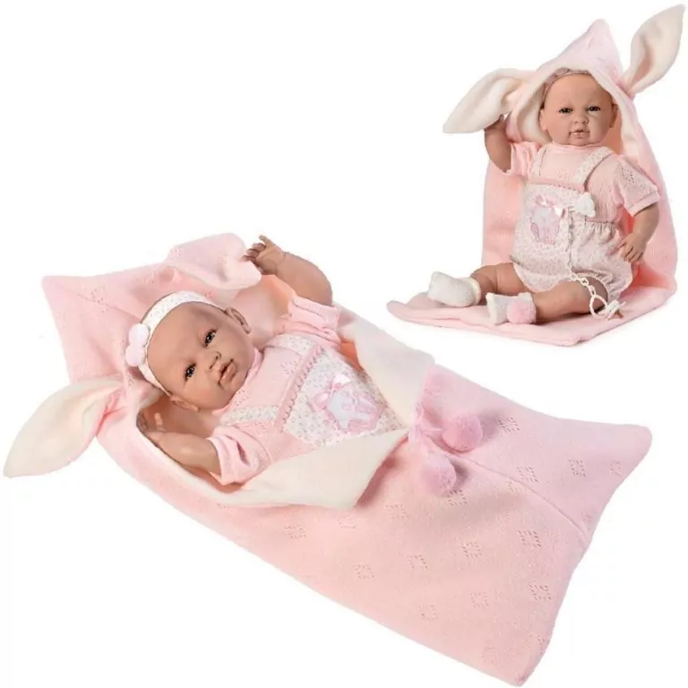 Lalka hiszpańska Sara mówiąca z becikiem 42cm - tantis.pl
