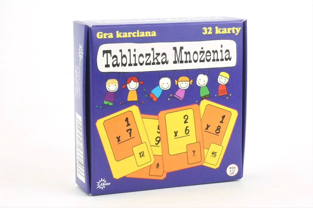 Tabliczka mnożenia. Gra karciana. Abino - tantis.pl