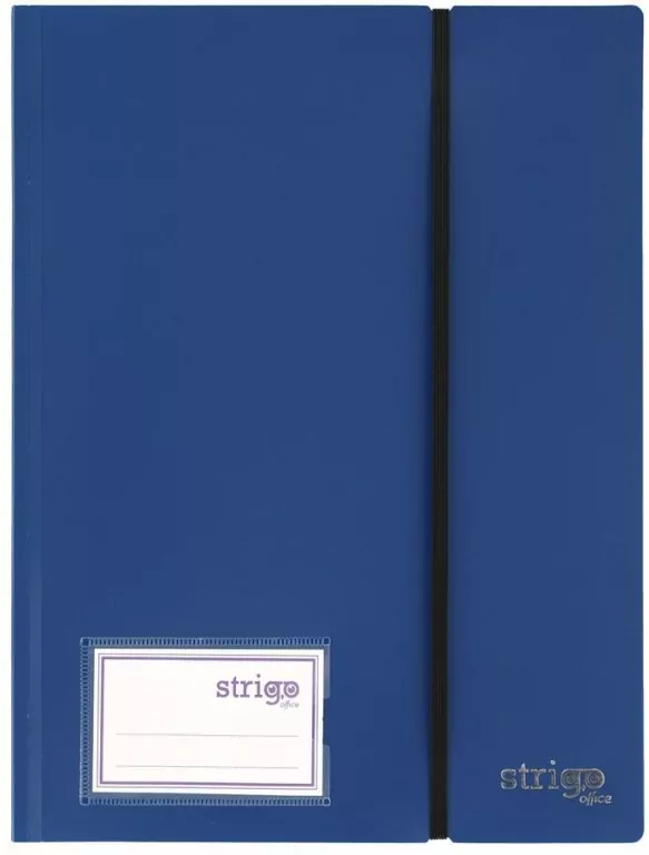 Album ofertowy A4 20 koszul z gumką granat STRIGO - tantis.pl