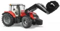 Traktor Massey Ferguson. Pojazd rolniczy z ładowarką. 7624 BRUDER - tantis.pl