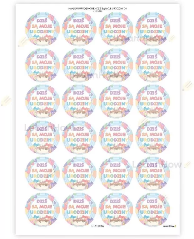 Naklejki dziś są moje urodziny - tantis.pl