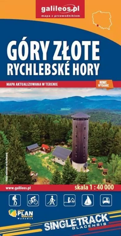Góry Złote. Góry Rychlebskie. Mapa turystyczna 1:40 000 - tantis.pl