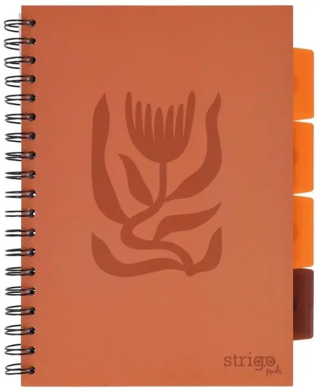 Kołozeszyt Pads B5/100K kratka Floral ceglany - tantis.pl