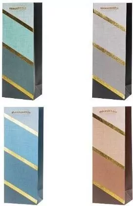 Torebka ozdobna na butelkę 12x36x9cm mix ROZETTE - tantis.pl