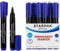 Marker permanentny okrągły niebieski (12szt) - tantis.pl