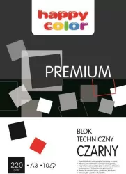 Blok techniczny czarny A3/10K. Premium. Happy color