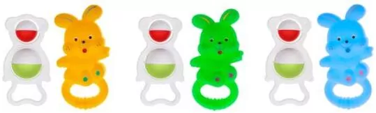 Gryzak dla dzieci zając z grzechotką MIX - tantis.pl