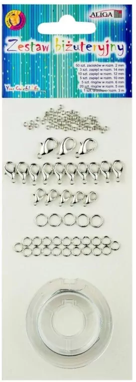 Biżuteria DIY srebna 93 elementy - tantis.pl