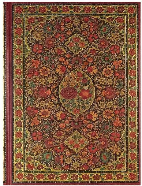 Notatnik szyty. Pozłacane kwiaty - tantis.pl