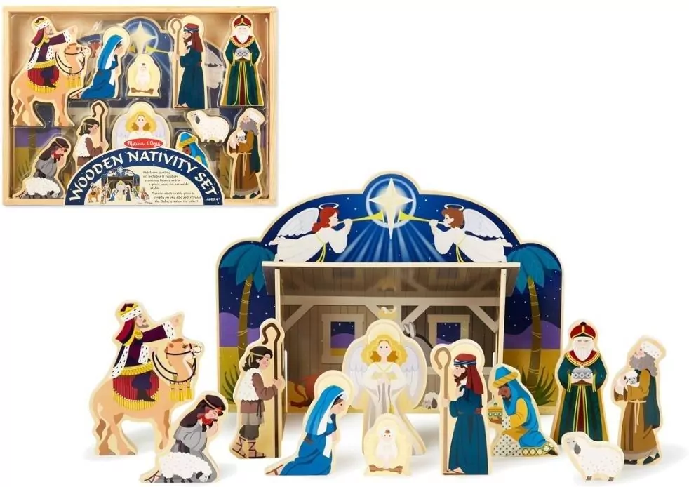 Szopka bożonarodzeniowa drewniana jumbo - tantis.pl