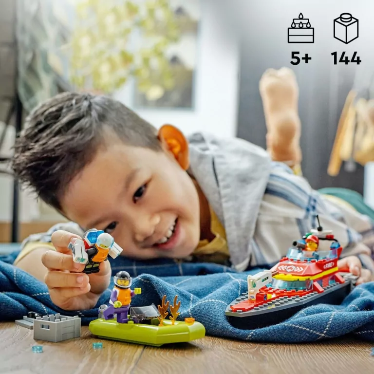 LEGO® City Fire. Łódź strażacka. 60373 - tantis.pl