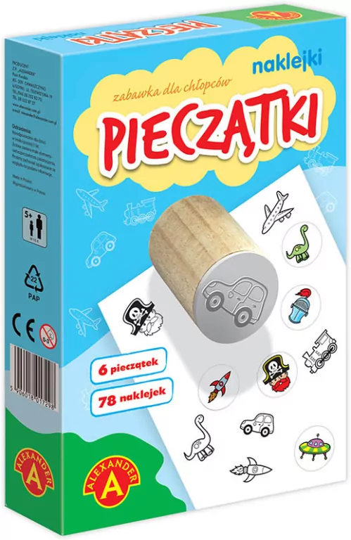 Pieczątki i naklejki. Zabawka dla chlopców - tantis.pl