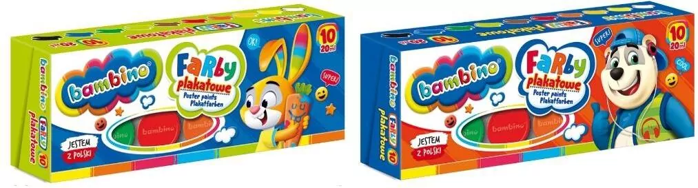 Farby plakatowe Bambino. 10 kolorów - tantis.pl
