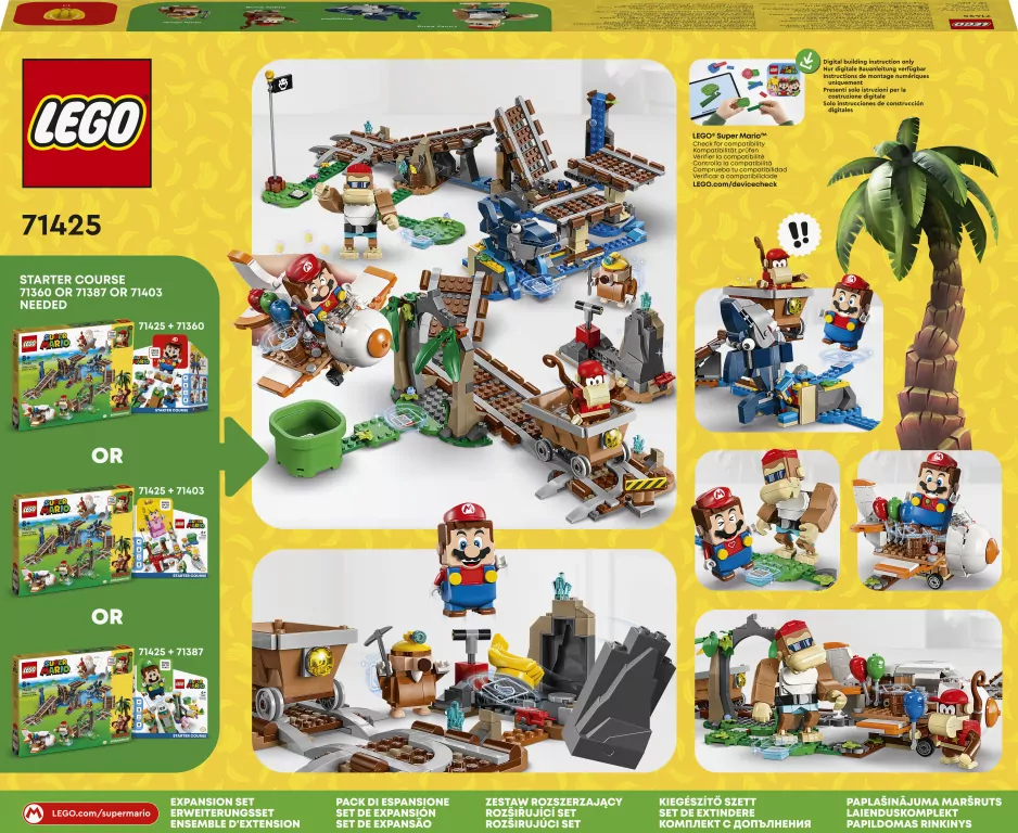 LEGO® Super Mario. Przejażdżka wagonikiem Diddy Konga — zestaw rozszerzający. 71425 - tantis.pl