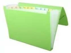 Teczka z przegródkami A4 zielona