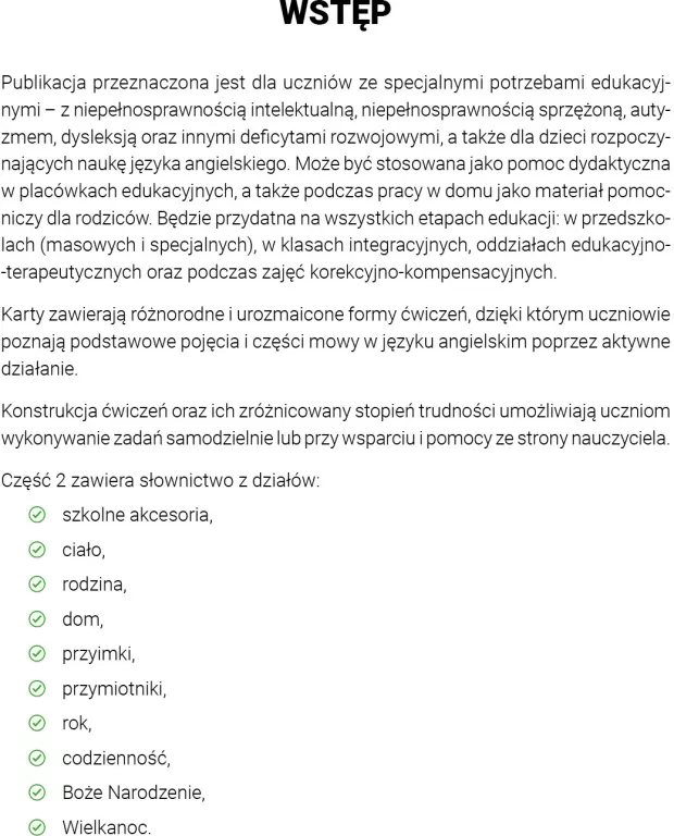 Język angielski. Karty pracy dla uczniów. Część 2 - tantis.pl
