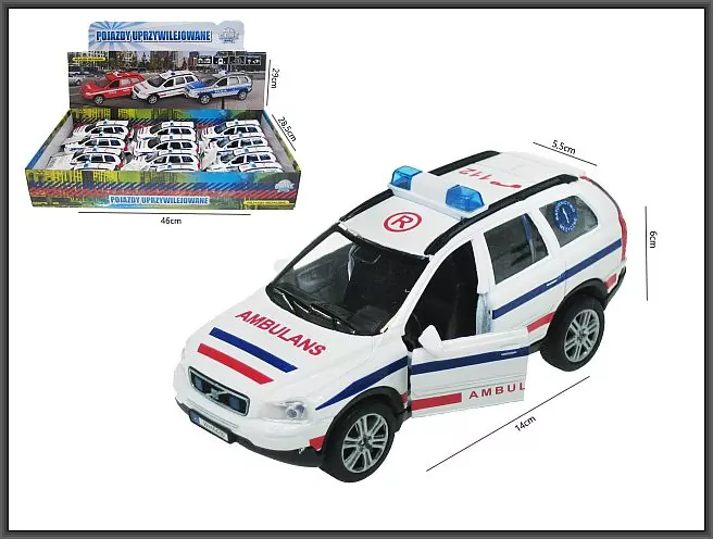 Pogotowie Volvo z dźwiękiem, 14cm - tantis.pl