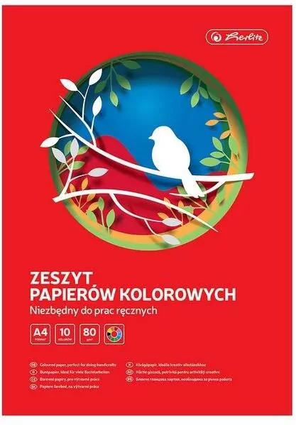 Zeszyt papierów kolorowych A4/10K  HERLITZ - tantis.pl
