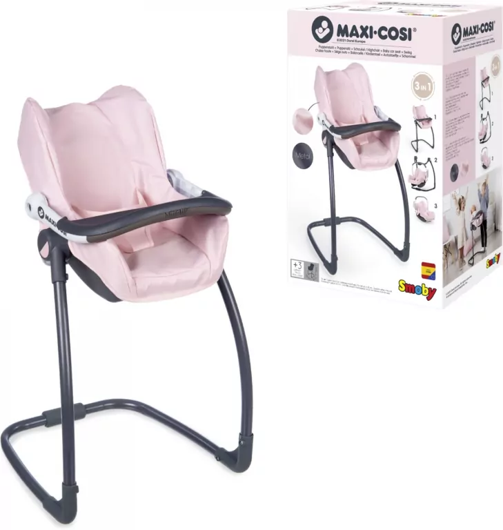 Krzesełko do karmienia 3w1, różowe - tantis.pl