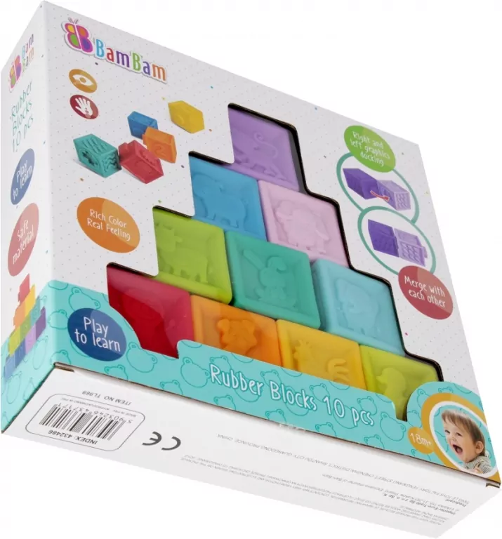 Gumowe klocki 10 sztuk - tantis.pl