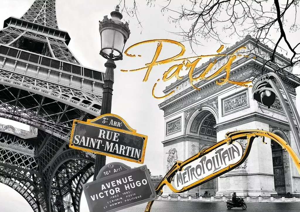 Puzzle 1200. Touch of Gold. Paryż. Puzzle do malowania - tantis.pl