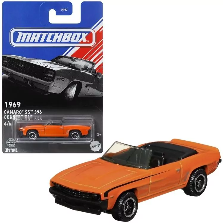 Matchbox Samochód 1969 Camaro SS 396 Covertible - tantis.pl