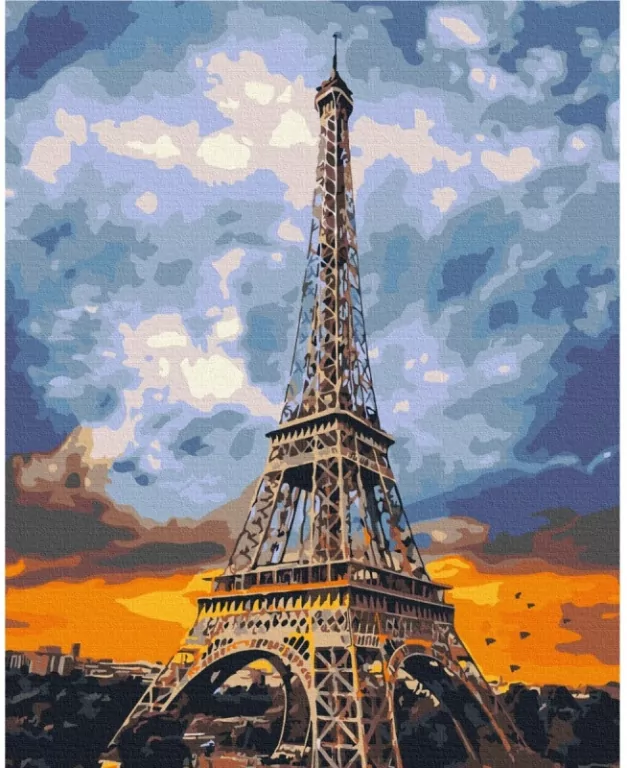 Malowanie po numerach BRUSHME 40x50 cm żelazna dama Paryża - tantis.pl