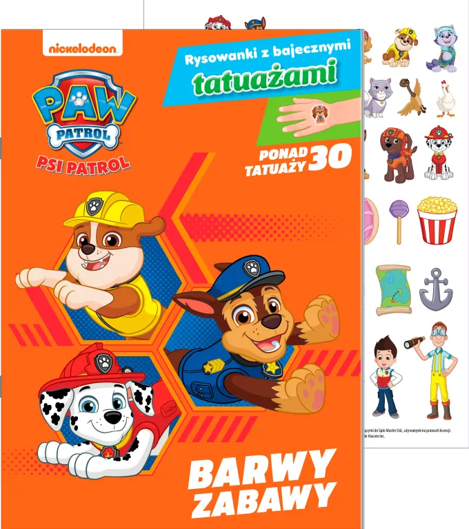 Rysowanki z bajecznymi tatuażami cz.2 Psi Patrol - tantis.pl